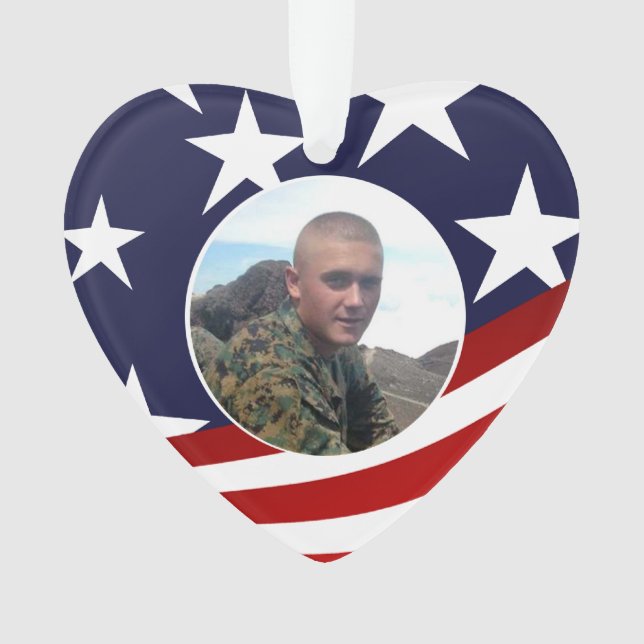 Military Prayer with Photo Ornament (Front)