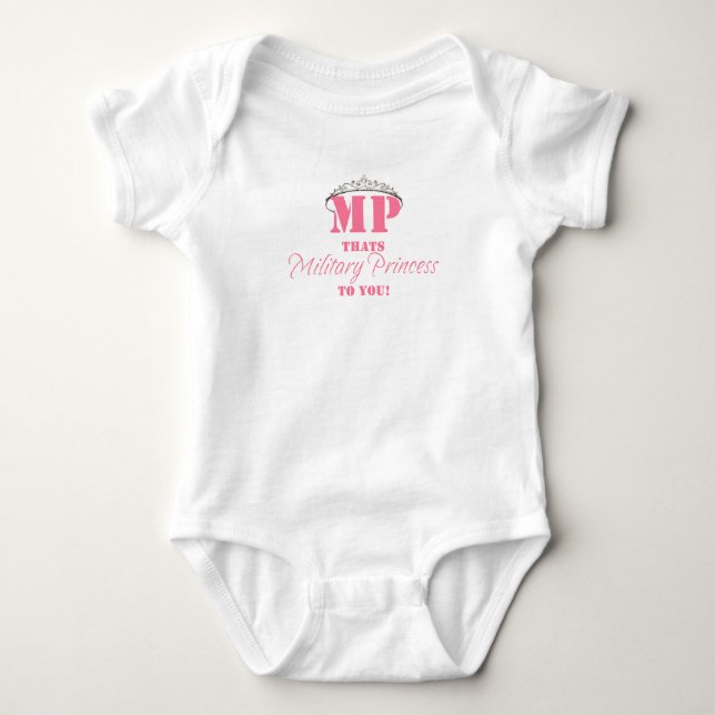 MILITARY PRINCESS BABY BODYSUIT (Front)