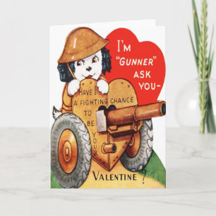 Military Pup Valentine Card
