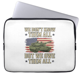 Military Remembrance Tank Patriotic Shirt Design_1 Laptop Sleeve