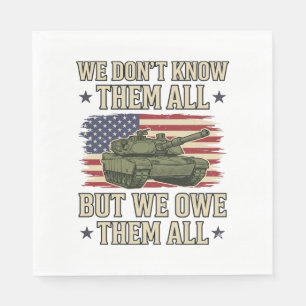 Military Remembrance Tank Patriotic Shirt Design_1 Napkin