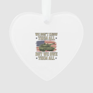 Military Remembrance Tank Patriotic Shirt Design_1 Ornament