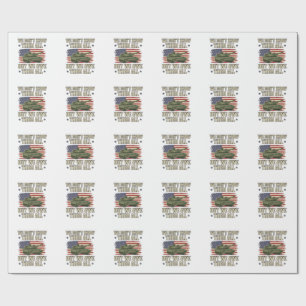 Military Remembrance Tank Patriotic Shirt Design_1 Wrapping Paper
