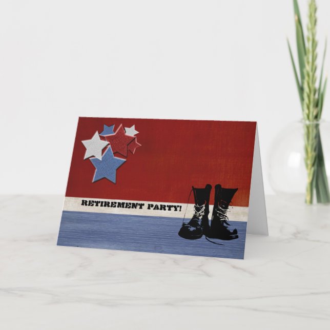 Military Retirement Party Custom Personalised Card (Front)