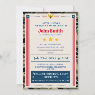 Military Retirement Party Invitation