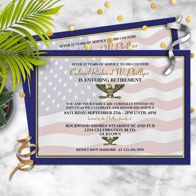 Military Retirement Party Invitations (Creator Uploaded)