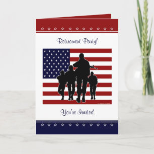 Military Retirement Party Personalised Invitation