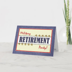 Military Retirement Stars Party Invitation