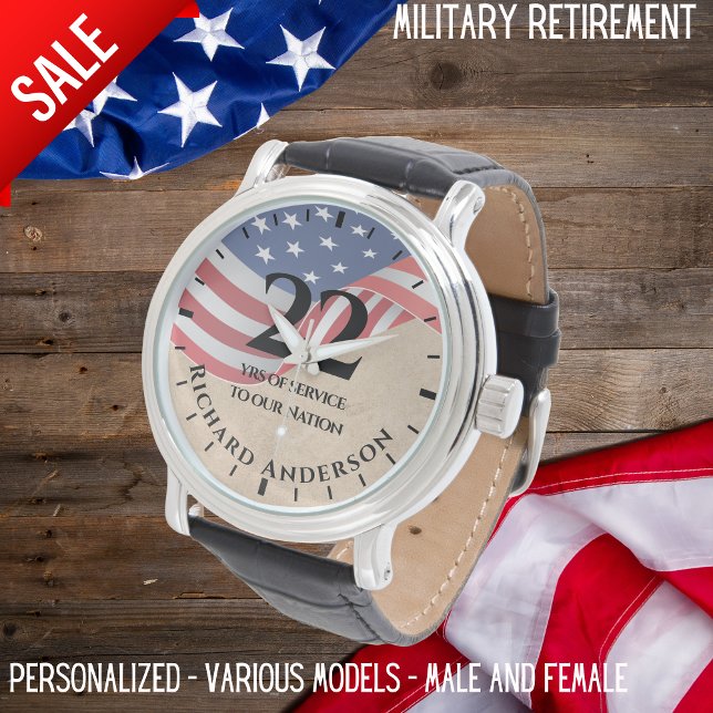 Military Retirement Watch Us Flag Commemorative (Creator Uploaded)