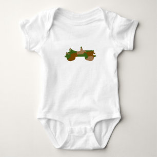 military retro camouflage vintage car baby bodysuit