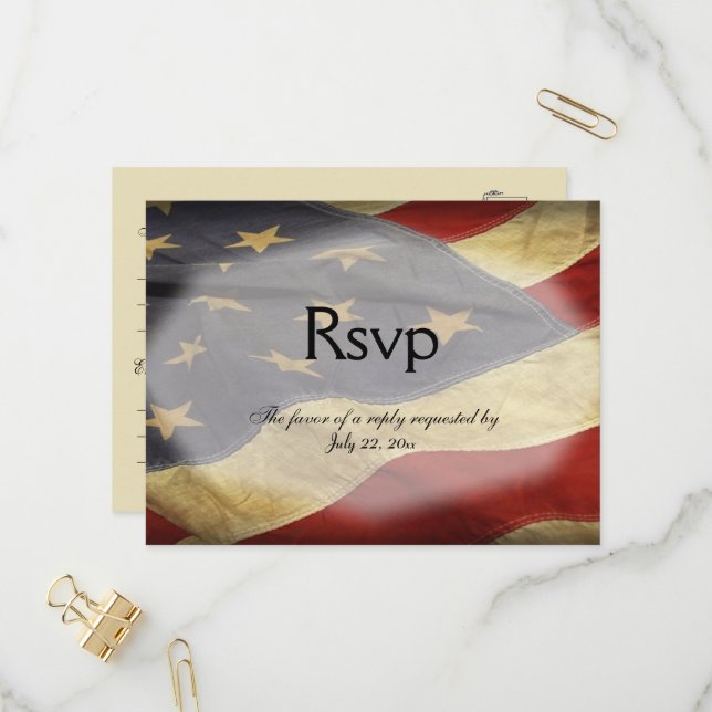 Military RSVP with Menu Choices (Front/Back In Situ)