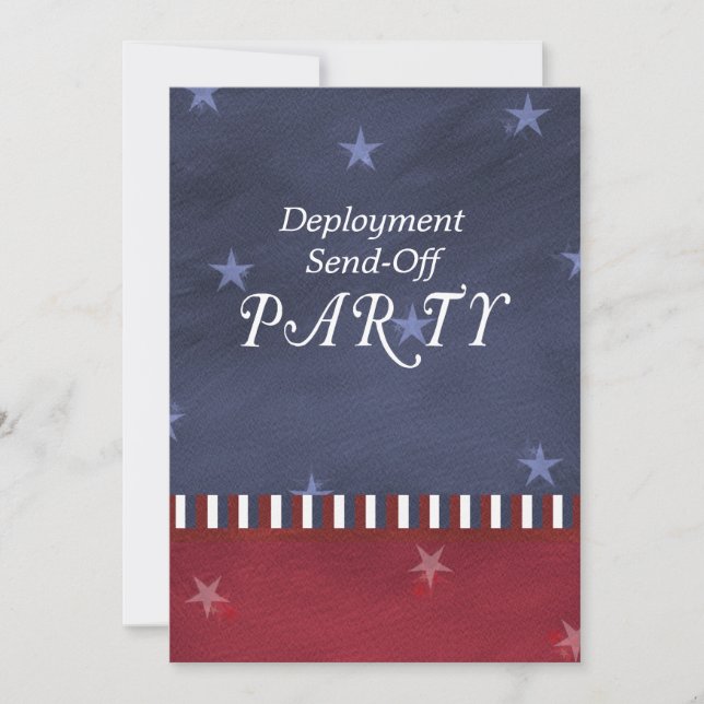 Military Send Off Deployment Party Custom Invitation (Front)