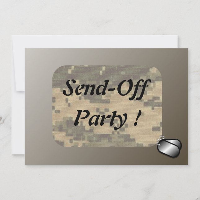Military Send Off Party Patriotic Invitation (Front)