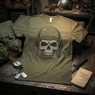 Military Skull with Grenade T-Shirt