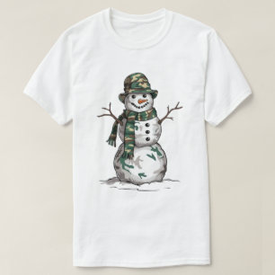 Military Snowman  T-Shirt