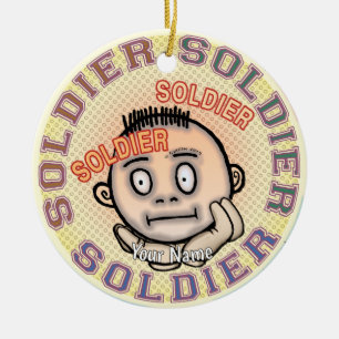 Military Soldier Ceramic Tree Decoration