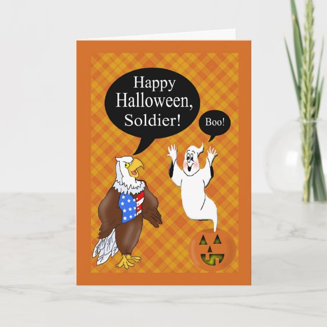 Military Soldier's Halloween Card (Front)