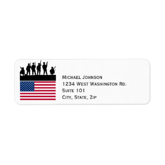 Military Soldiers Patriotic USA American Flag Army