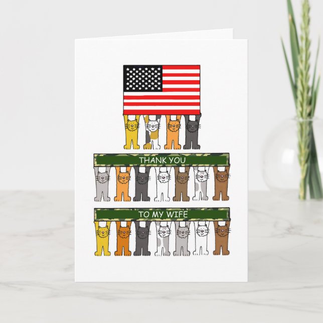 Military Spouse Appreciation, Wife. Card (Front)