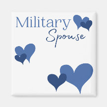 Military Spouse Blue Heart Magnet 