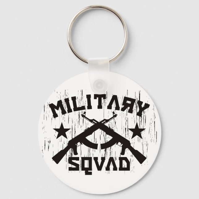 Military Squad AK47 - Black Key Ring (Front)