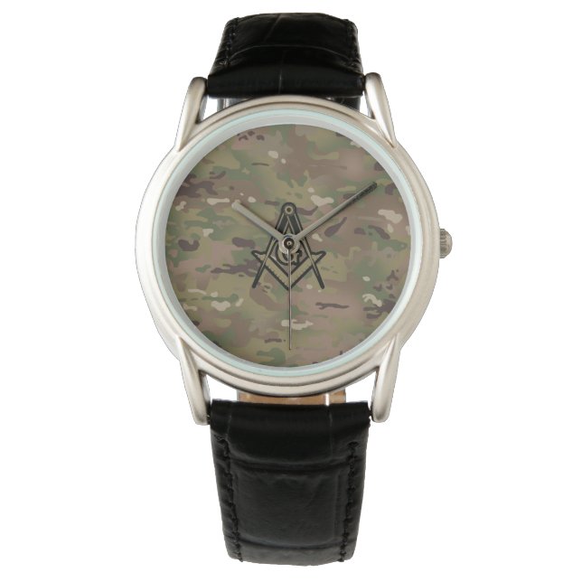 Military Square Compass Watch (Front)