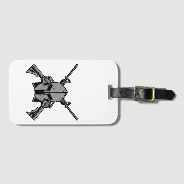 Military strengh  luggage tag (Front Horizontal)
