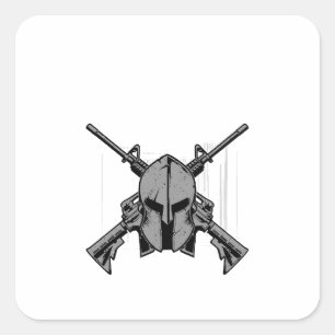 Military strengh  square sticker
