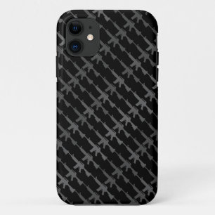 Military Style Gun Camouflage GI Rifle Cool Greys iPhone 11 Case