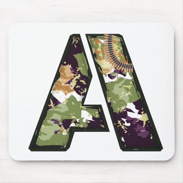Military Style Letter Of A Mouse Mat (Front)
