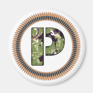 Military Style Letter Of  P Magnet