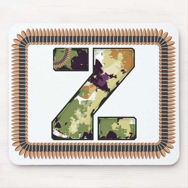 Military Style Letter Of Z  Mouse Mat (Front)