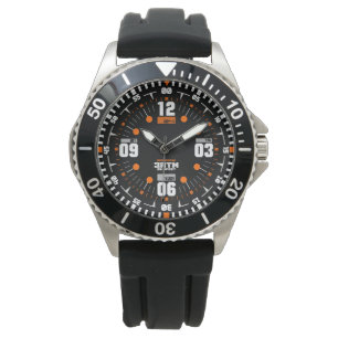Military style tactical sports modern black watch