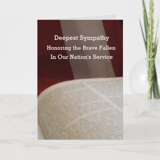 Military Sympathy Card (Front)