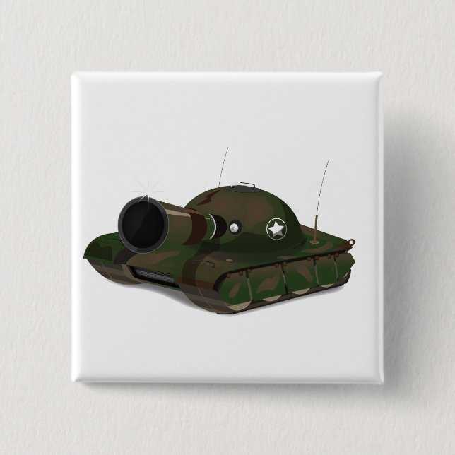 Military Tank 15 Cm Square Badge (Front)