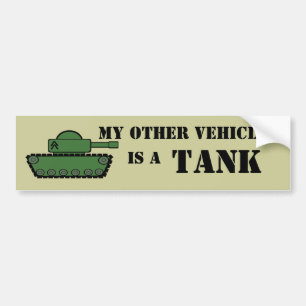 Military Tank Bumper Sticker