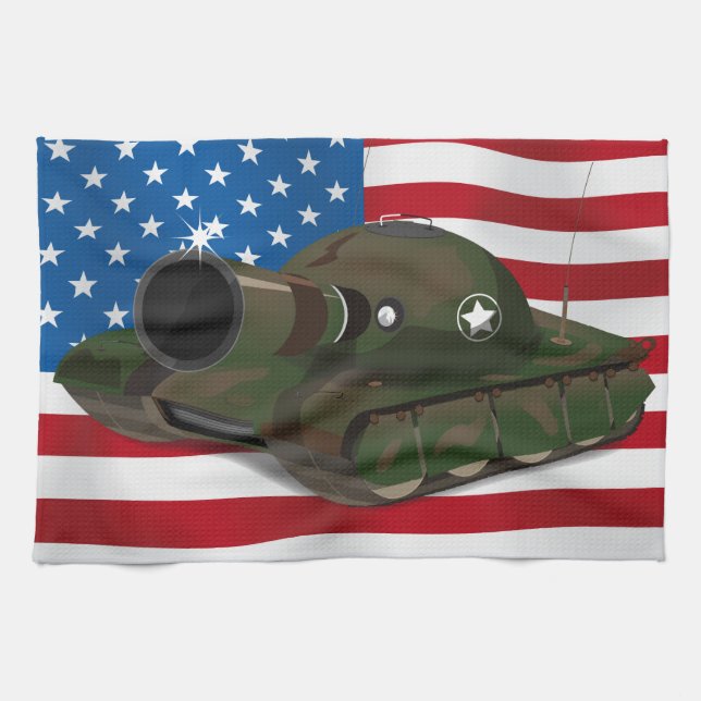 Military Tank Tea Towel (Horizontal)