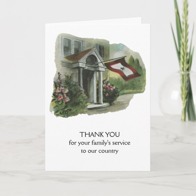 Military: Thank You for Family's Service Card (Front)
