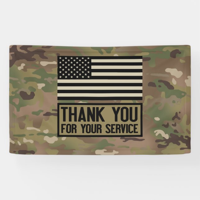 Military - Thank You For Your Service Banner (Horizontal)