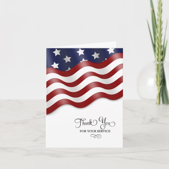 Military Thank You for Your Service Card (Front)