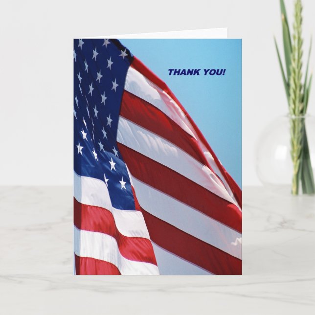 Military Thank You Greeting Card (Front)