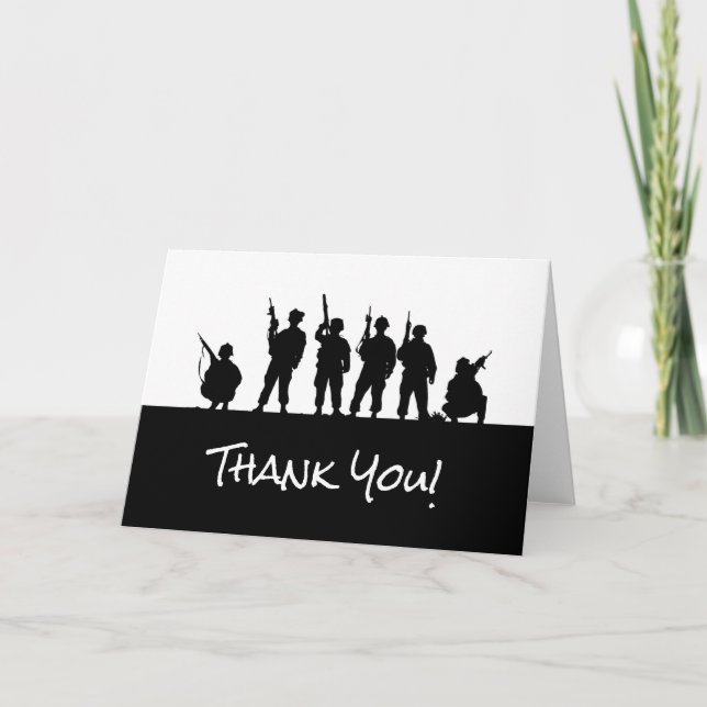 Military, Thank You!  Greeting Card (Front)