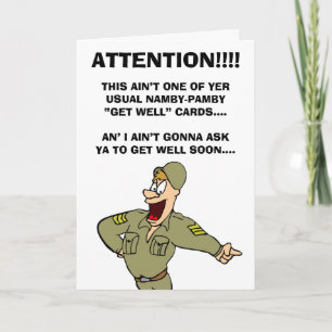 Military-Themed Get Well NOW Card