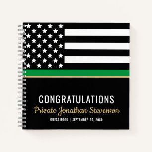 Military Training Green Line Graduation Guest Book