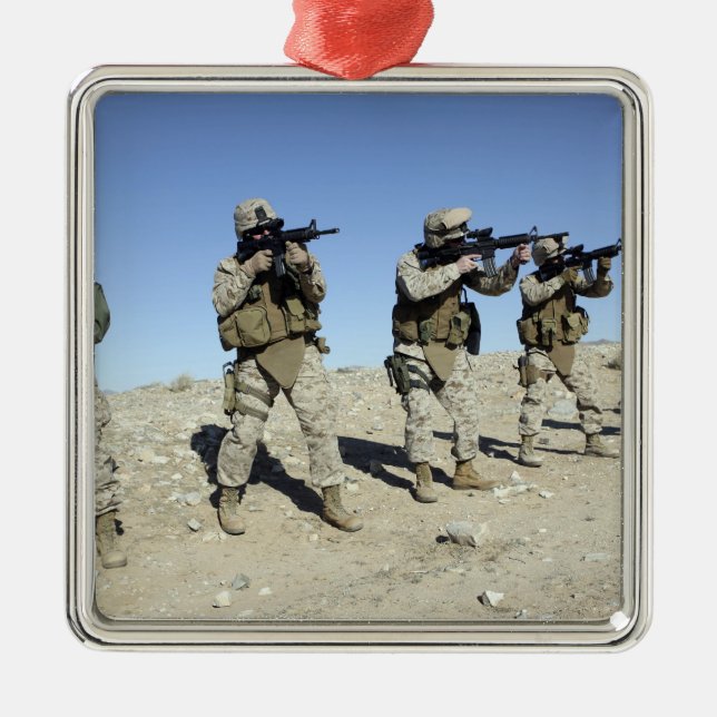 Military Transistion Team members Metal Tree Decoration (Front)