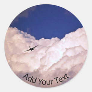 Military Transport Aeroplane by Shirley Taylor Classic Round Sticker