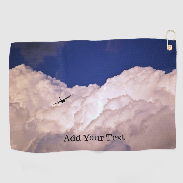 Military Transport Aeroplane by Shirley Taylor Golf Towel (Horizontal)