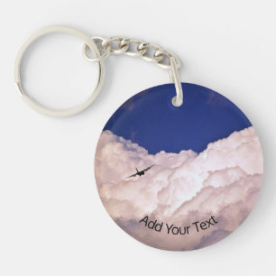 Military Transport Aeroplane by Shirley Taylor Key Ring