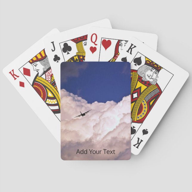 Military Transport Aeroplane by Shirley Taylor Playing Cards (Back)