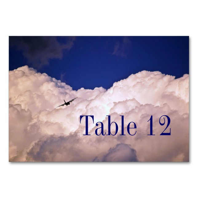 Military Transport Aeroplane by Shirley Taylor Table Number (Front)